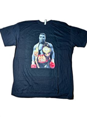 AllStyle Ultimate Iron Mike Tyson Black Boxing Graphic Print T-Shirt 2XL